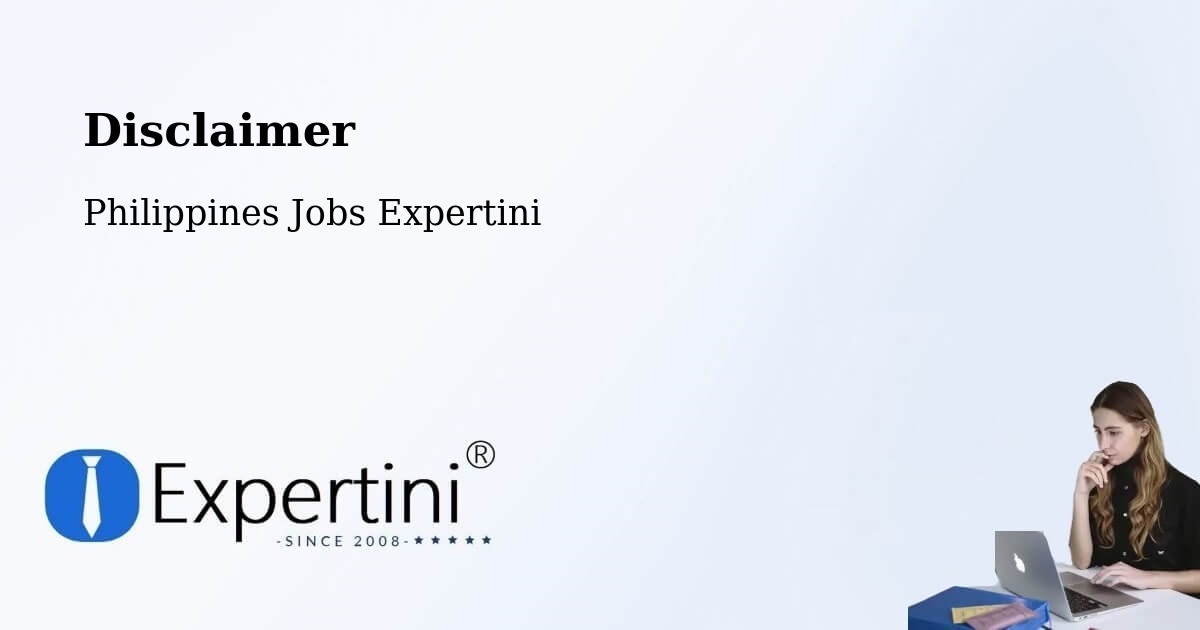 Disclaimer – Taguig - Philippines Jobs Expertini